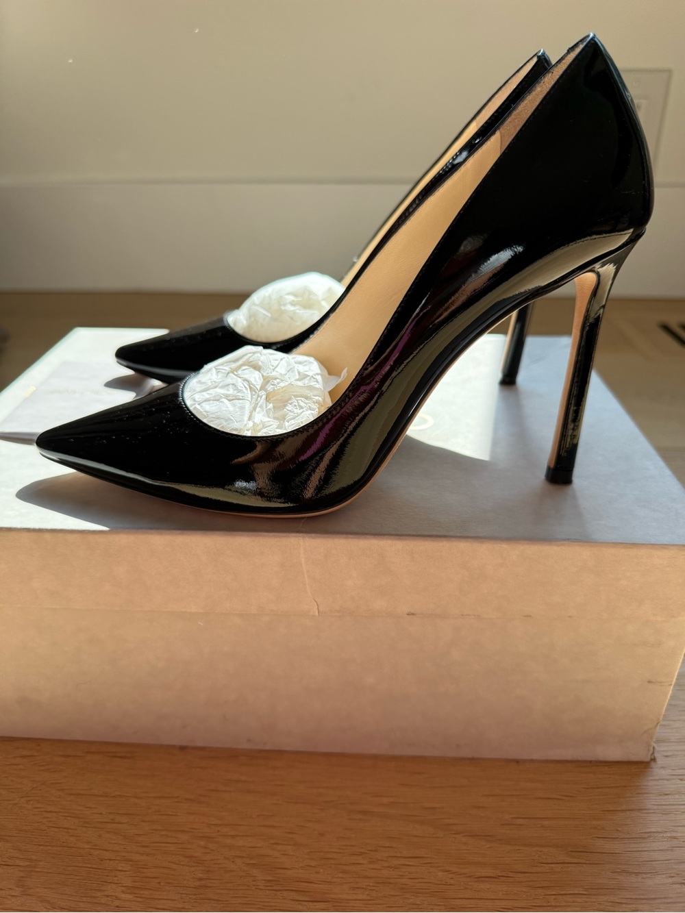 Classic Black Patent Pointed-Toe Stiletto Pumps